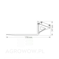 Kołaszewski 1.6T excavator pallet forks 3