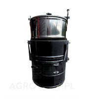 Agrowow 100 L coal-fired potato steamer, painted with stainless steel boiler 2.jpg