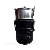 Agrowow 160 L coal-fired potato steamer, painted with stainless steel boiler 2.jpg